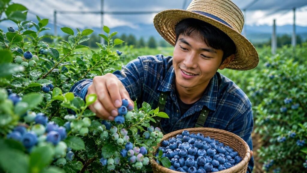 Biloxi Blueberry Harvesting 